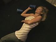 chick passes out on the floor from too many drinks